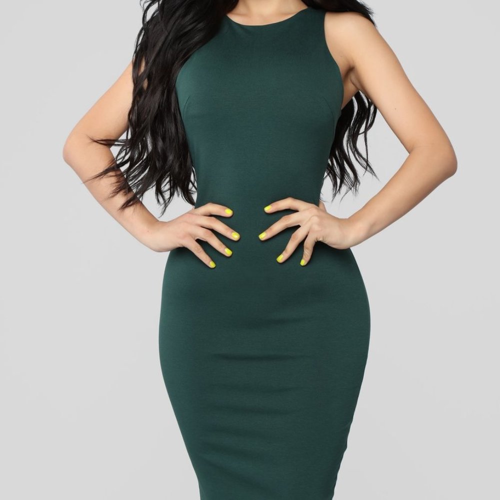 Green bodycon dress